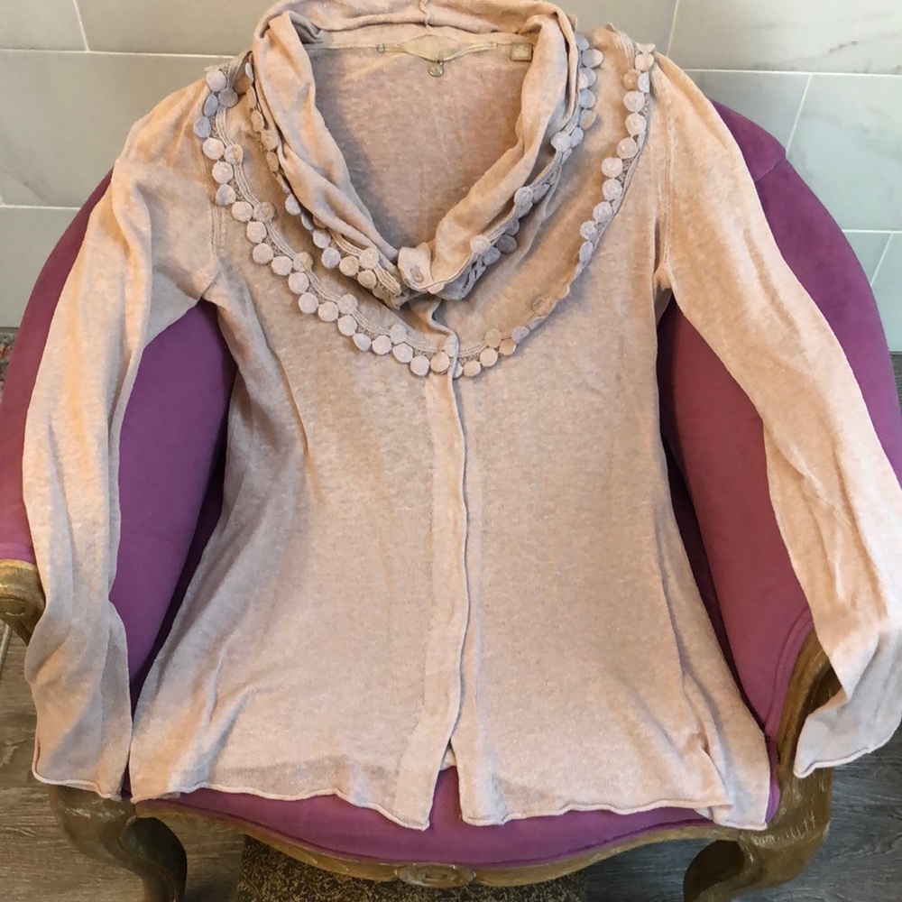 ANTHROPOLOGIE KNITTED & KNOTTED WOMENS CARDIGAN XS